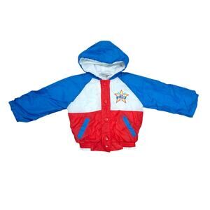 Vintage 80s Nylon Alpine Way Toddler Colorful Hooded Jacket 2T